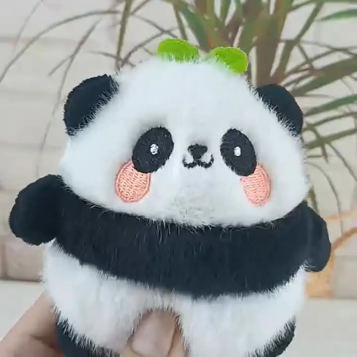 Net Red silly cute panda doll pendant cute National Treasure panda couple bag pendant doll stuffed toy doll machine gift