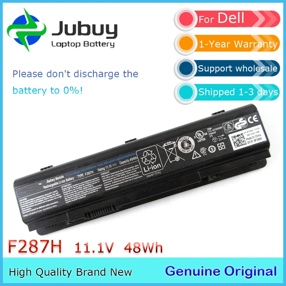 

Original 11.1V 48Wh F287H Notebook Battery for Dell Vostro A840 A860 A860n 1410 1014 1015 F287F R988H G069H