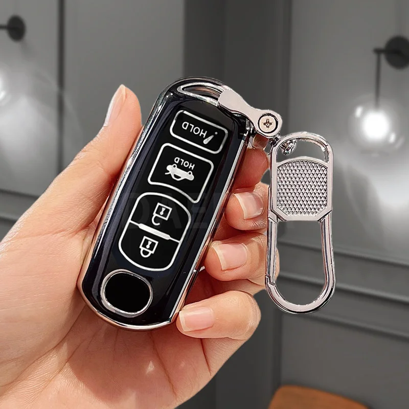 2 3 4 Buttons TPU Car Key Case Cover for Mazda 2 3 6 Atenza Axela Demio CX-5 CX5 CX-3 CX7 CX-9 2015 - 2026 Protected Shell