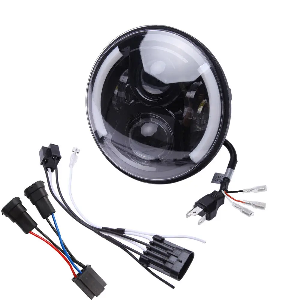 1pcs Motorcycle 7 inch LED Headlight for Harley Electra Glide Ultra Limited Ultra Classic Electra Street Road King Headlamp