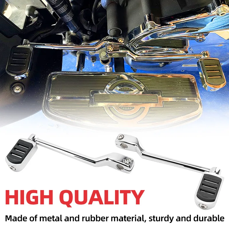 2Pcs Motorcycle Rear Gear Heel Toe Shift Levers Pedal Chrome For Harley Softail FL Touring Road King Street Glide Electra Glide