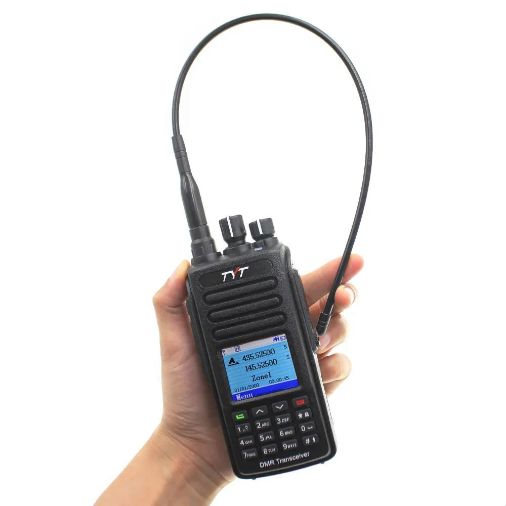 TYT MD-UV390 DMR Walkie Talkie 136-174MHz 400-480MHz MD-390 impermeable doble tiempo Dlot Digital GPS Radio bidireccional