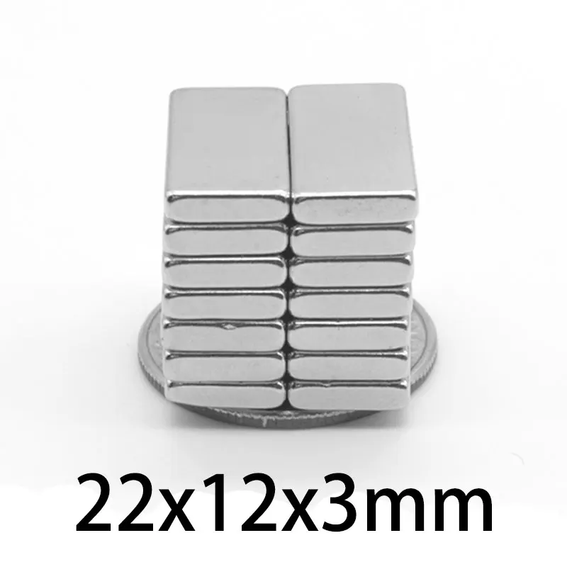 5/10/20/30/50PCS 22x12x3mm Super Strong Rare Earth magnets Neodymium Magnet 22mm x 12mm x 3mm Sheet magnet imanes 22*12*3mm