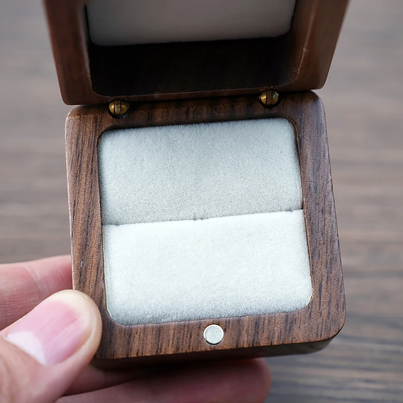 

Деревянная шкатулка для драгоценностей, шкатулка для обручальных колец, серьги, кольца, органайзер, коробка, подарочная упаковка, чехол