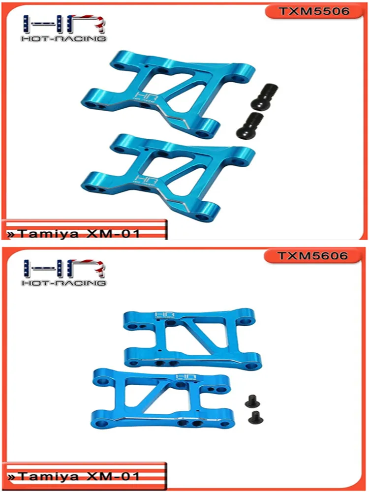Hot Racing Tamiya XM-01 Brazo inferior delantero y trasero de aleación de aluminio Brazo inferior trasero