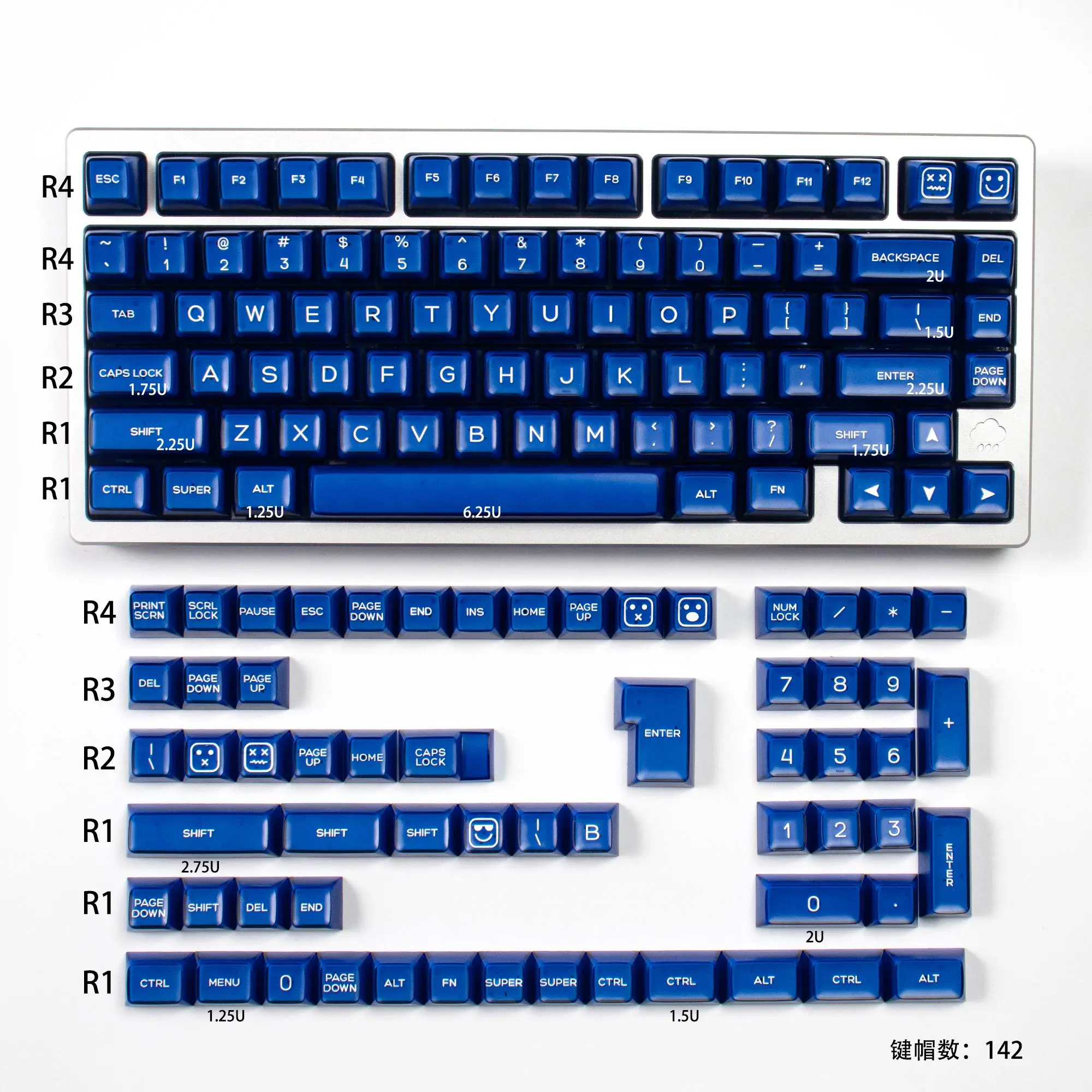 

SA keycaps 161 keys keycaps ABS Double Shot Keycap For Cherry MX switch Mechanical Gaming keyboard 84/96/104