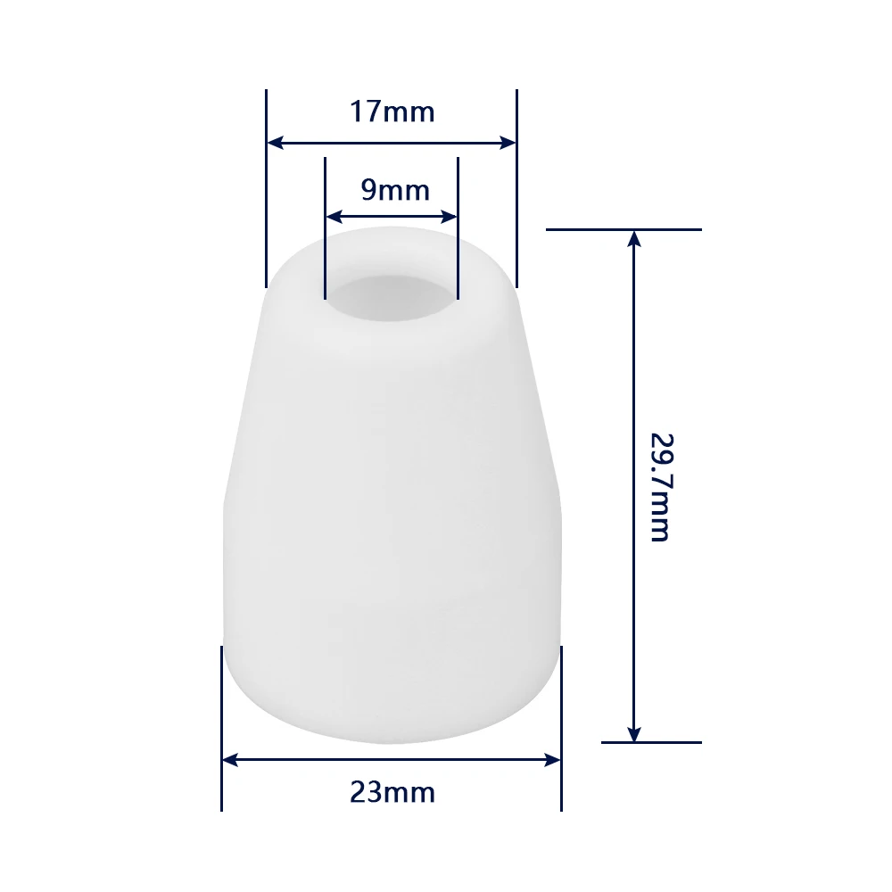 10pcs ESAB PT31 LG40 WZ40 WSD-LG40 Plasma Torch White Shield Cup Nozzle for CUT40 CUT50 CT312