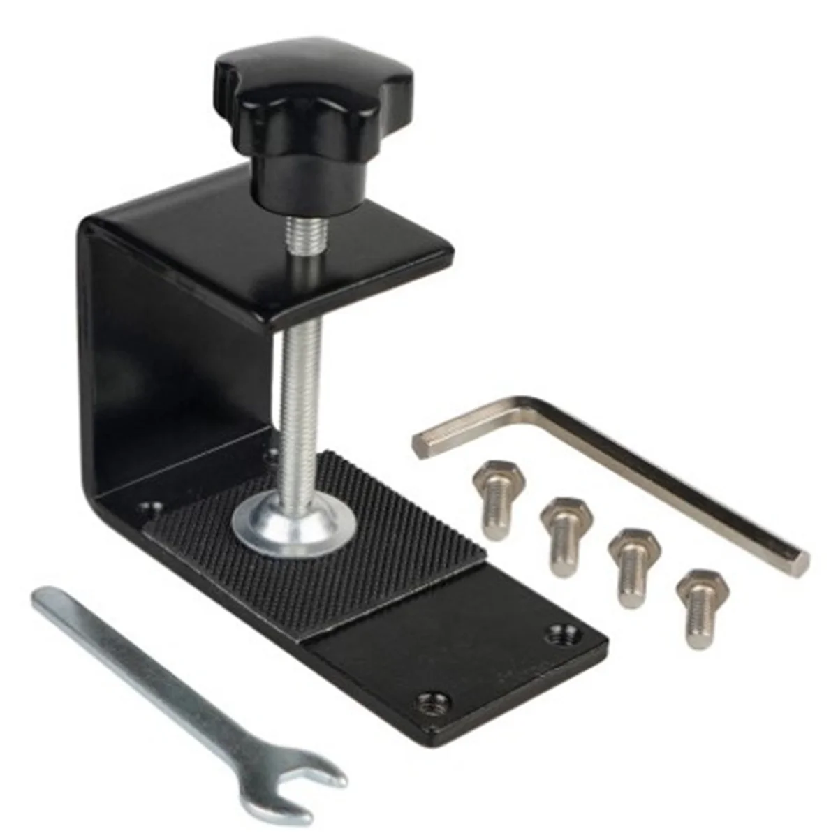 T88C Black Metal SIM Racing Game USB Handbrake Holder Fixed Plate for Hand Brake