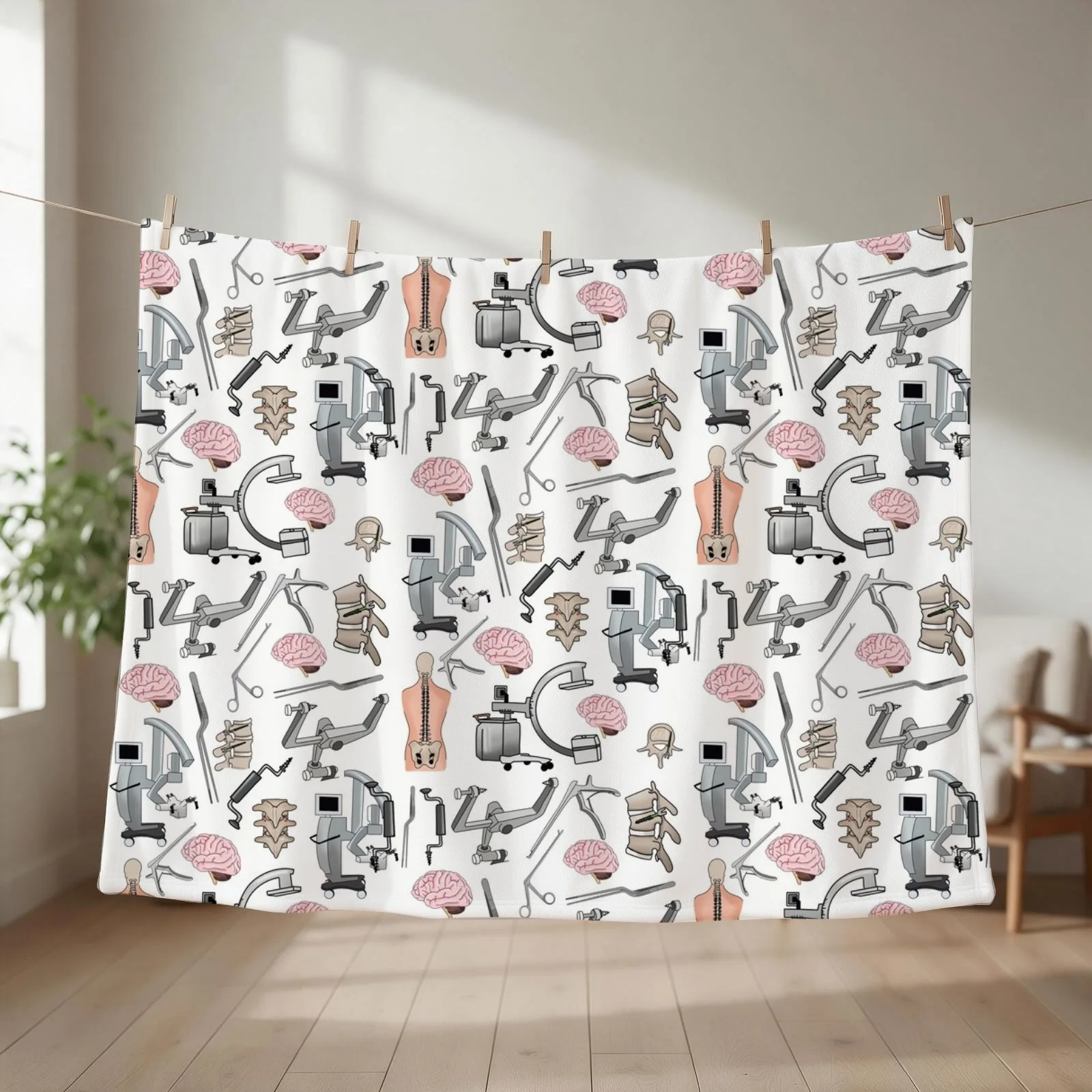 neurosurgery Throw Blanket couch cozy soft plush fuzzy picnic outdoor blanket
