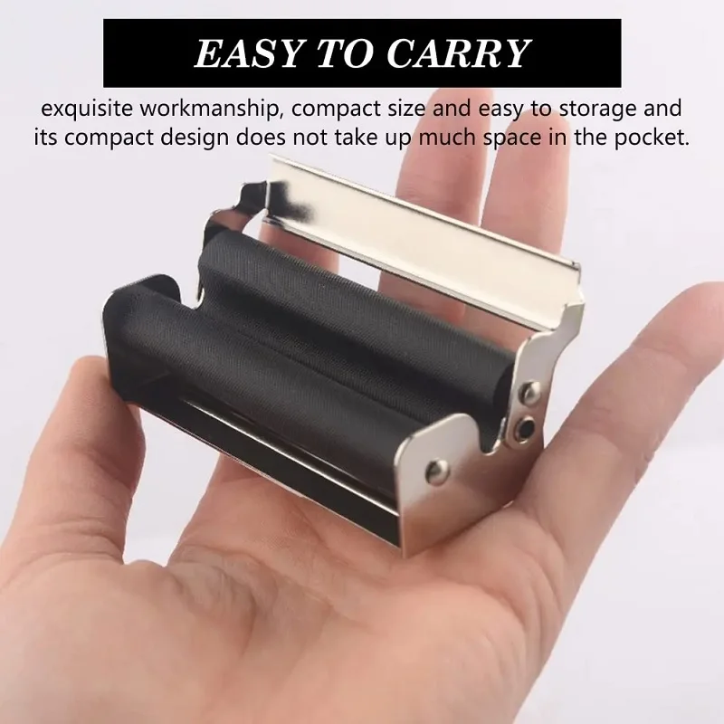 MOONSHADE Metal Rolling Cigarette Machine 70/78/110mm Manual Flip Style Tobacco Roller Cigarette Filling Maker Smoking Accessory