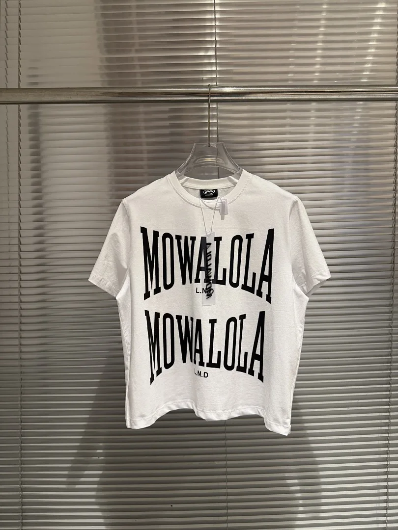 Camisetas de la Mejor Calidad 2026, 1:1, con Logotipo de Mowa London, Estilo Opium, para Hombre y Mujer, Corte Cuadrado, Camisetas Casuales de Algodón para Hombre