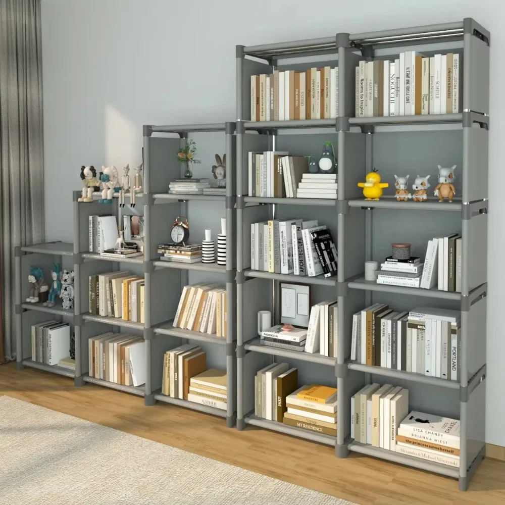 Simple Bookshelf Multi-layer Stackable Bookcase Storage Easy Assembly Bookcase Organizer Bedroom BookShelf Storage Locker Holder