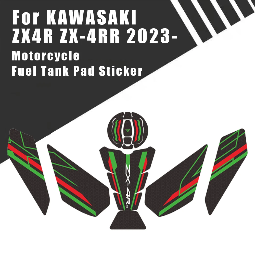 

Scratch Paster For Kawasaki ZX4R ZX 4R ZX4RR 2023+ Motorcycle Stickers Fuel Tank Pad Sticker Anti-skid Body Fishbone Decal