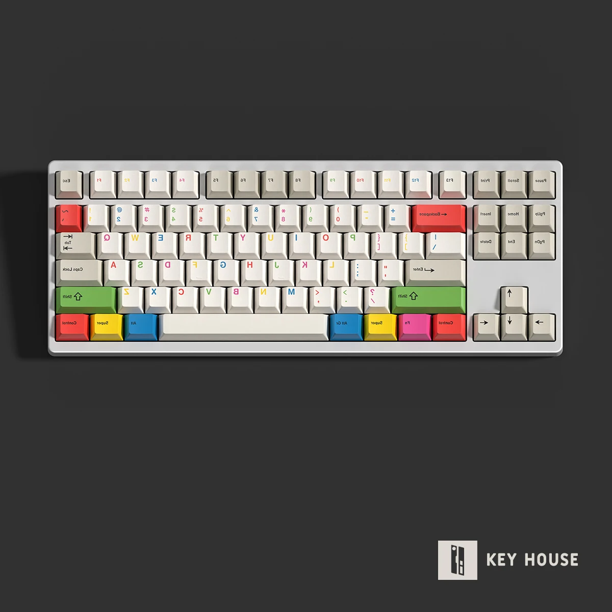 Ensemble de touches d'éclairage RVB pour clavier mécanique, capuchon de clavier blanc rétro personnalisé, aucun profil, PBT, 122 touches, Cursh80, 75/61