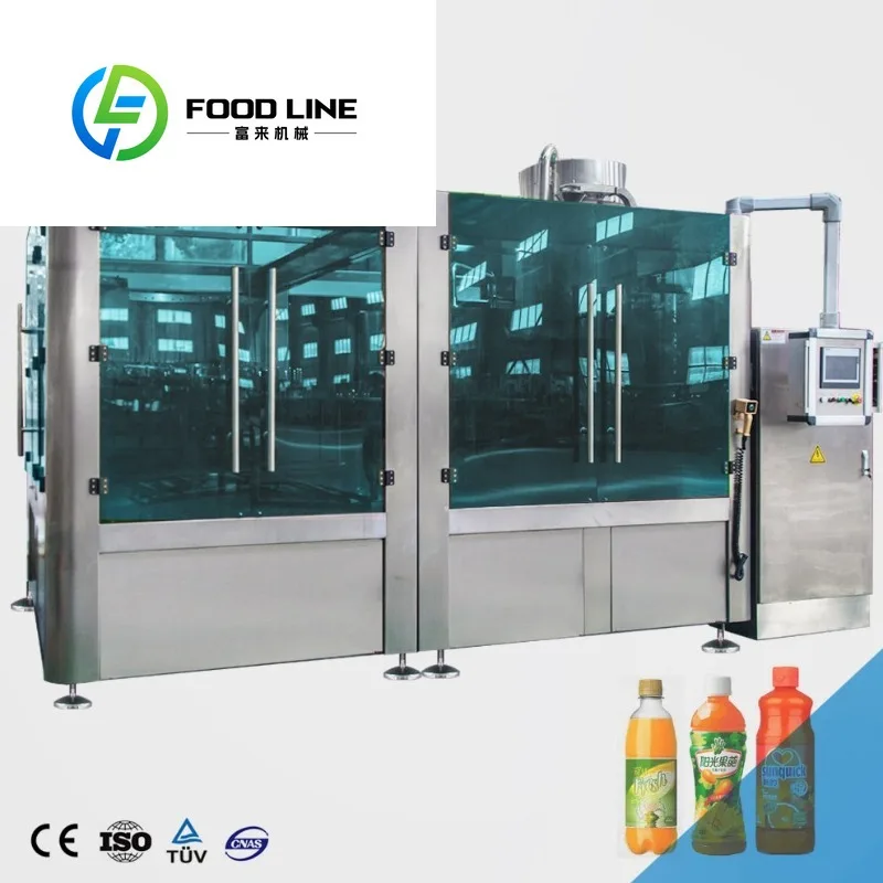 Automatic 3 in 1 Rotary Type Pet Bottle Hot Juice Filling Machine
