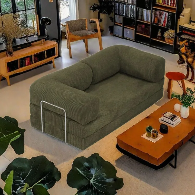 

New Design Corner Style Vacuum Compression Fabric Sofa Compressed Bed Set Sofa Bed divano letto Home Apartment Hotel Living Room