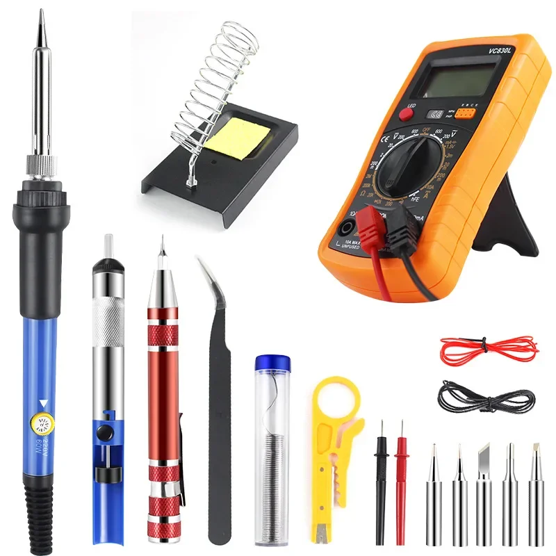 

Household Electric Solder Iron Welding Tools Bag Multimeter Kit Handmade Electric Welding Pen Repair DIY Soldering Gun Tool