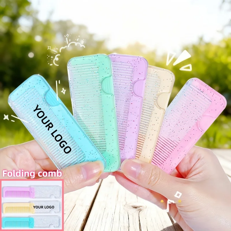 【Logo Custom】50Pcs Customized Girl's Heart Cute Little Comb Portable Organization Hairstyle Gift Customization Wholesale