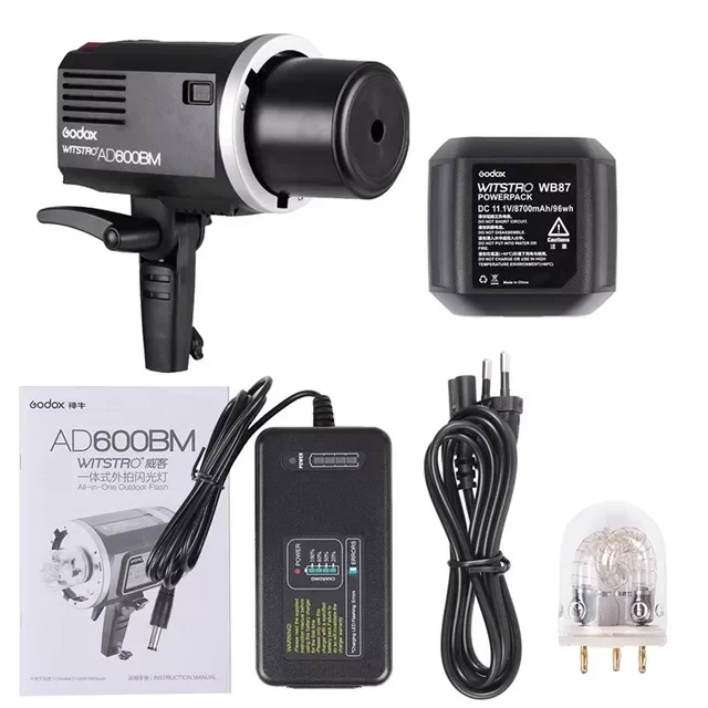 DF grosir Studio Flash strobo untuk GODOX AD600B dengan TTL 600W GN87 sinkronisasi kecepatan tinggi, nirkabel 2.4G, lampu kilat fotografi 8700mAh