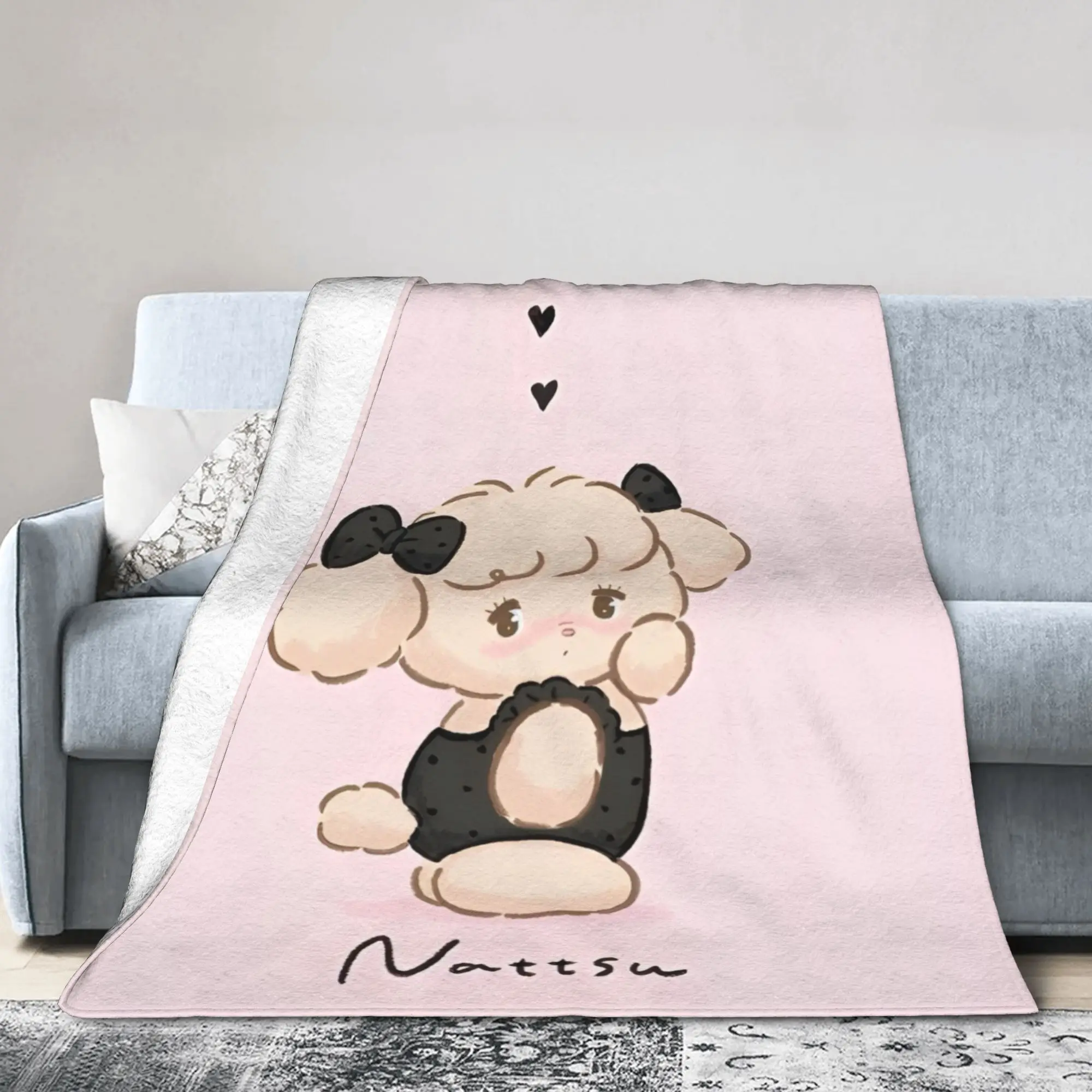 Mikkos Nattsu Blanket Fuzzy Funny Warm Throw Blankets for Home Restaurant Spring/Autumn,