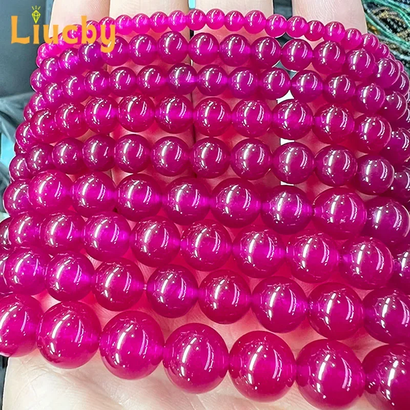 Natural stone Treasure Red Chalcedony Jades Beads For Jewelry Making DIY headwear Handstring anklet 15\