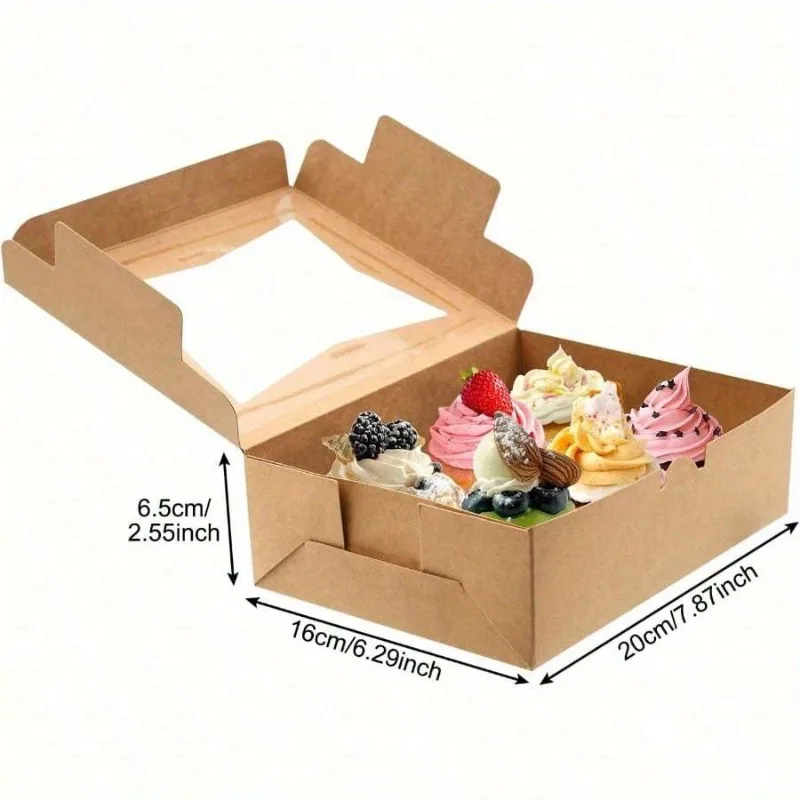 Zalaxt 36pcs Cookie Boxes Treat Boxes with 3 Style Window Bakery Dessert Boxes for Cookies Donuts Bakey Box for Take Out