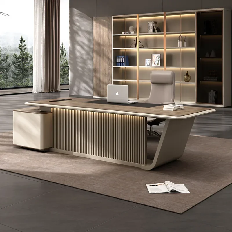 

Drawer Office Computer Desks Storage Wide Long Reading Study Computer Desks Table Wooden Chair Mesa De Escritorio Furniture