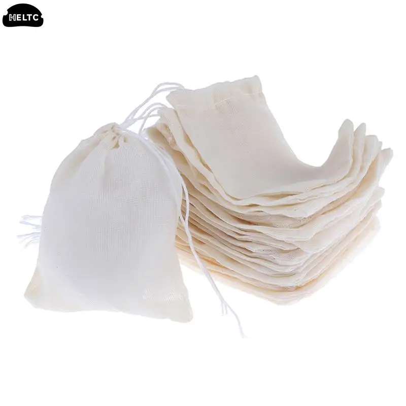 100PC/pack Disposable Tea Bag Filter Bags, Tea Infuser Filter Bags, Silk Thread Sealing Non-woven Spice Filter Bags Kitchen Tool