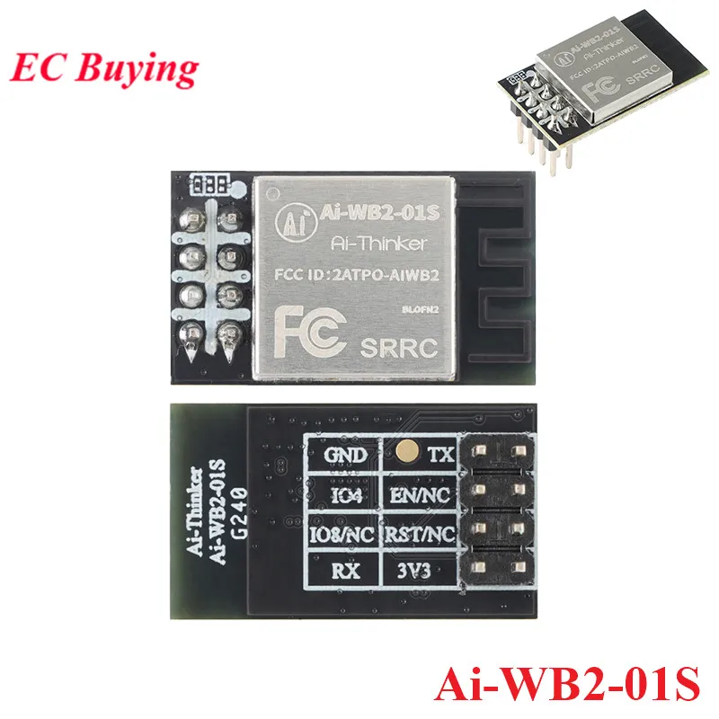 Ai-WB2-01S Ai-WB2 2.4G WiFi+Bluetooth-compatible BLE 5.0 Mesh Module Serial Port Transparent Transmission Wireless BL602 Chip 2M