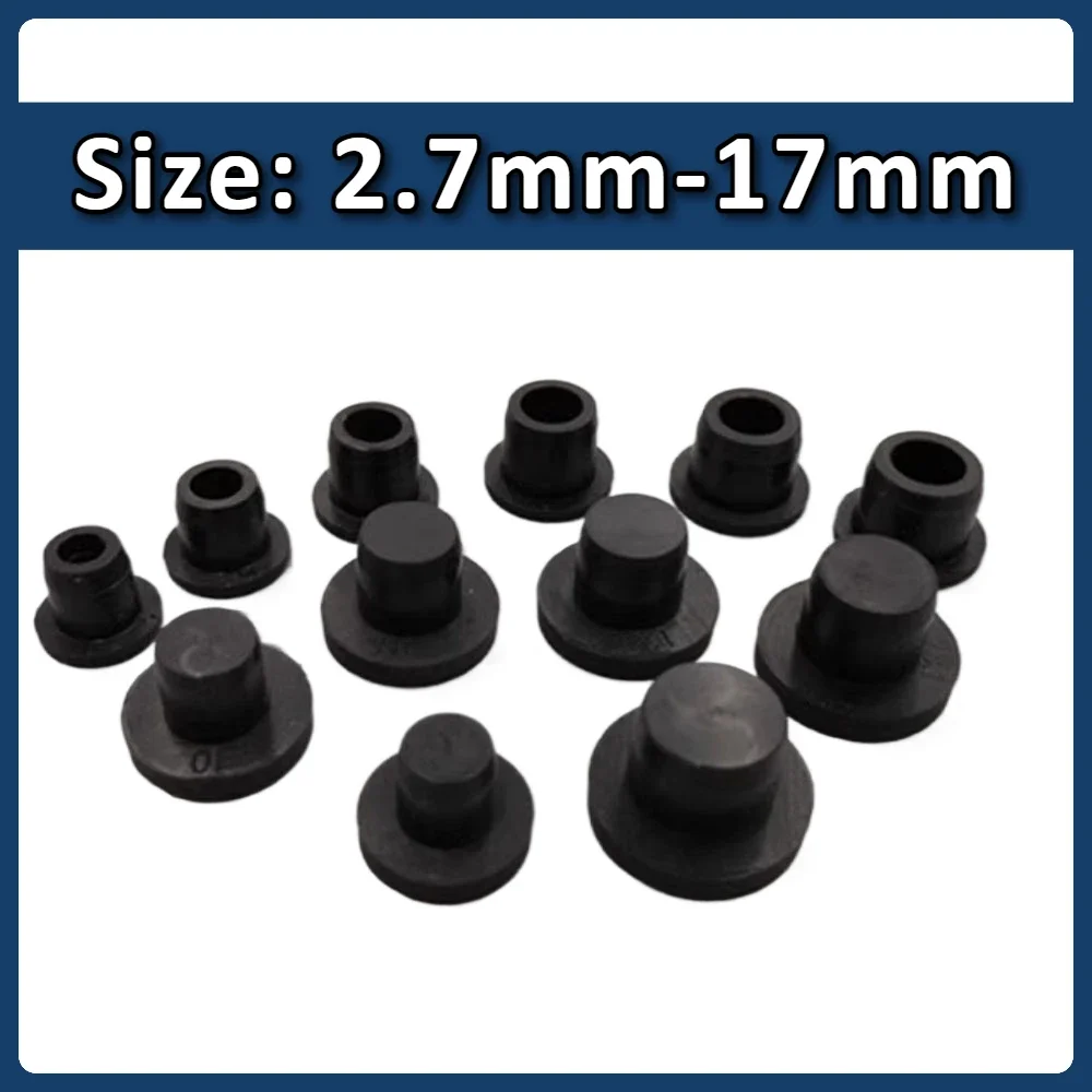 

10/20pc Rubber Plug Silicone Hole Stopper Solid Hollow Rubber Hole Caps Round Seal Plugs T Type High Temperature Dustproof Plugs