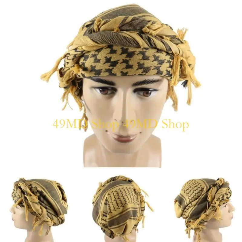49MD Shemagh Arab Turban for Men Turban Arab Keffiyeh Scarf Muslim