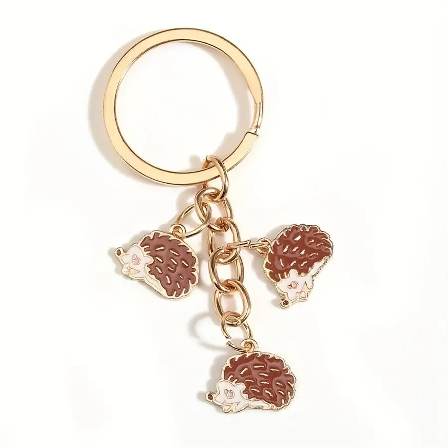 1/5/10/20/50/100pcs Cute Cartoon Hedgehog Keychain Accessory for Bags Funny Positive Mini Items For Father For students Wedding