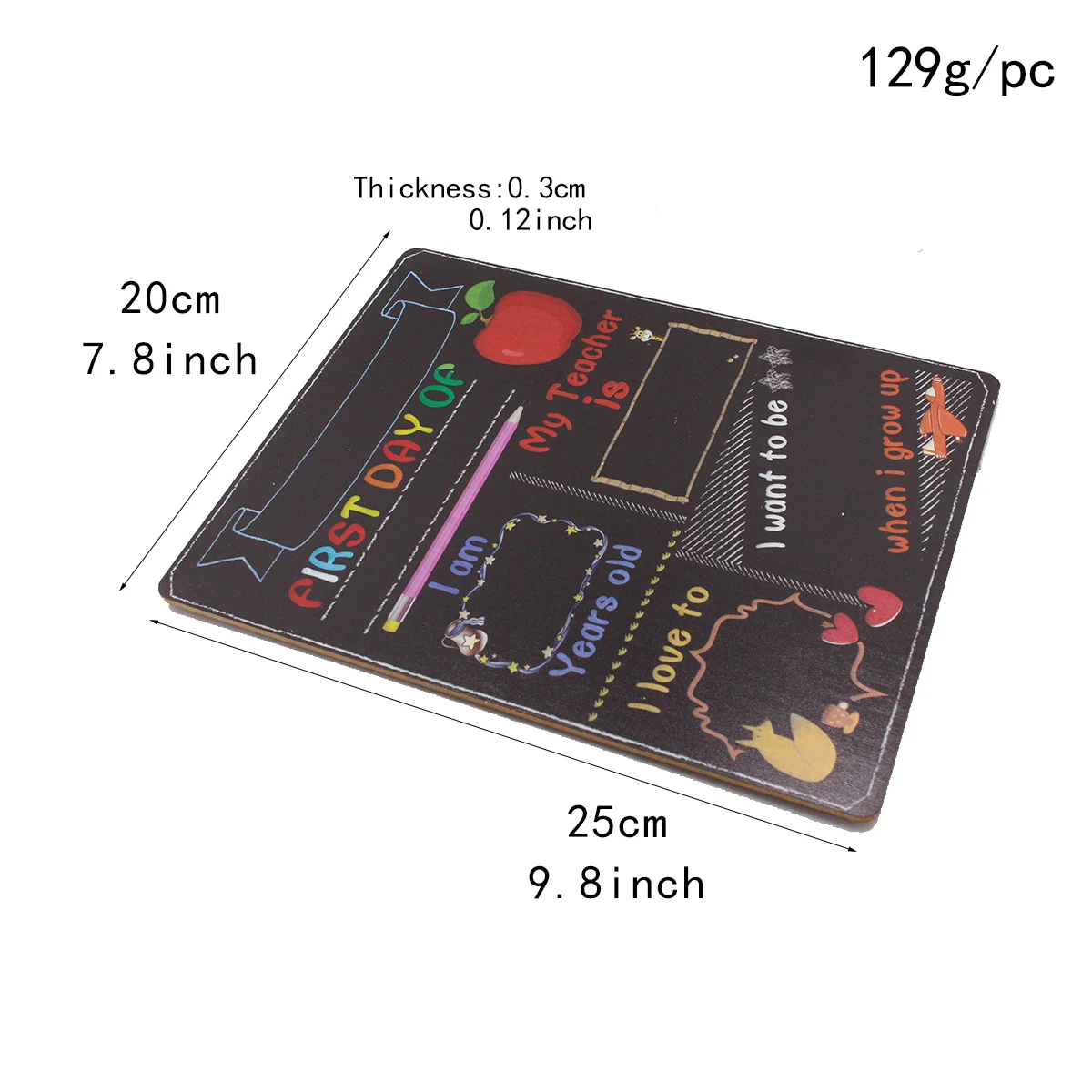 Student Education Tool Small Chalkboards Practical Message Home Decoration Blackboard Bamboo Wooden