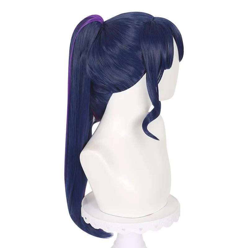 パープルジョイ コスプレウィッグ 大人用 ミックスパープル 大人用 編み込みヘアスタイル コスプレウィッグ