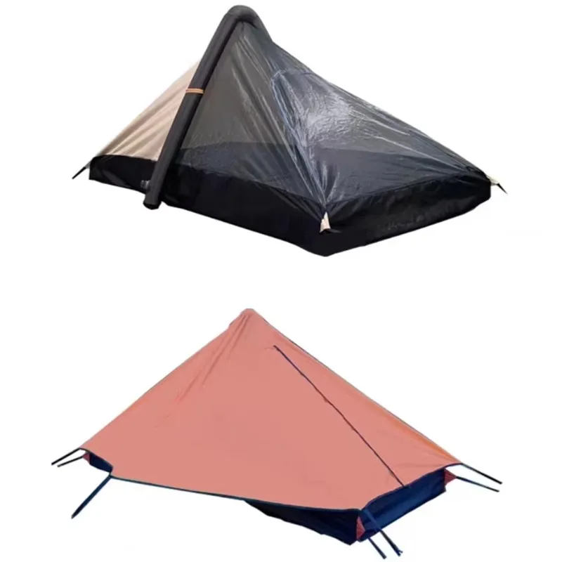 

2025 Double Layers 1 Person Outdoor Camping Inflatable Tent For Outdoor Hiking Camping Tent