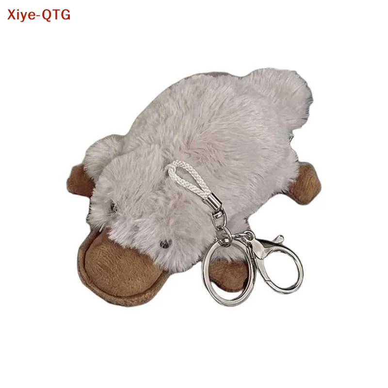 NEW Cute Plush Platypus Keychain Kawaii Soft Stuffed Doll Pendant Creative Backpack Handbag Hanging Decor Key Holder Gifts