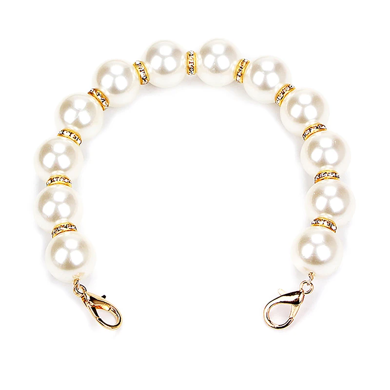 Classic Short Pearl Bag Replacement Pearl Chain Beaded Handle Chain For Women Girls Bags Tote Bag Handle Bag Accessories