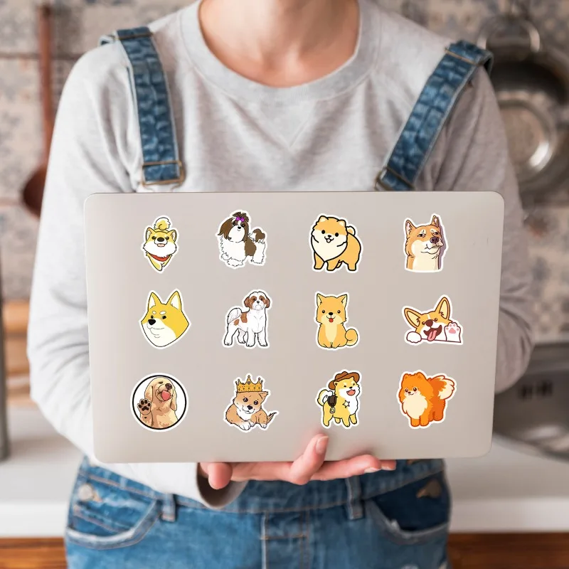 50개 만화 맞춤형 강아지 창의적인 낙서 장식 스티커