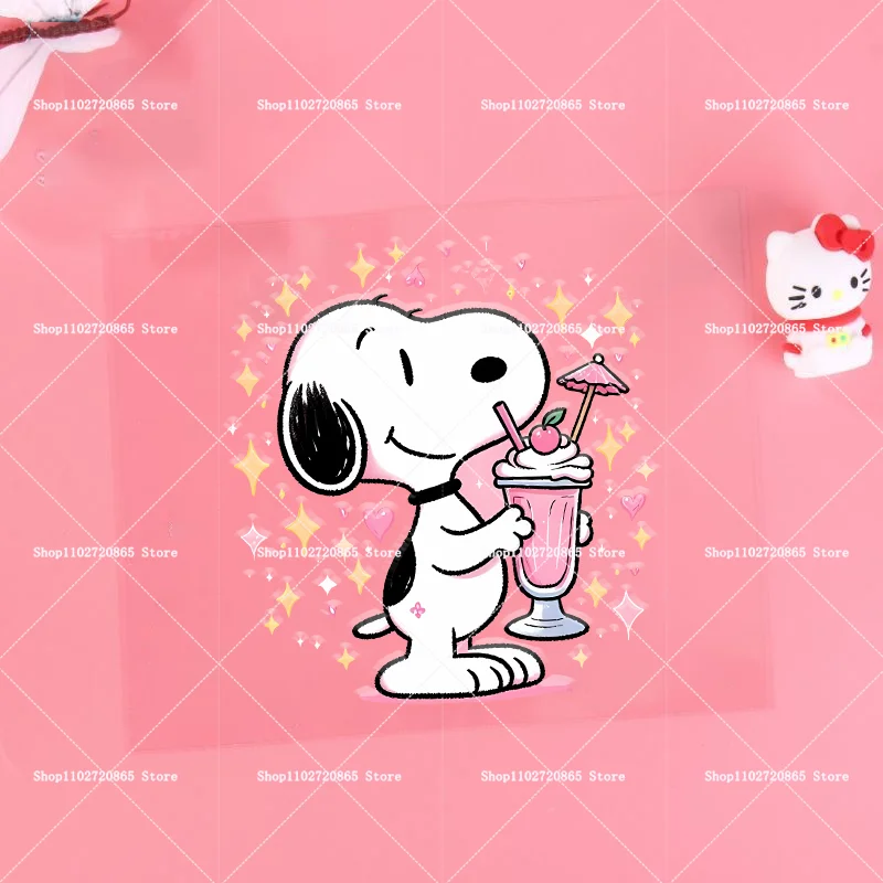 Snoopys Kristall-Transferaufkleber Transparente Kleine UV-DTF-Aufkleber für Lunchboxen, Wasserbecher, Flaschen, Kawaii Anime DIY-Dekoration Geschenk – Detail 5
