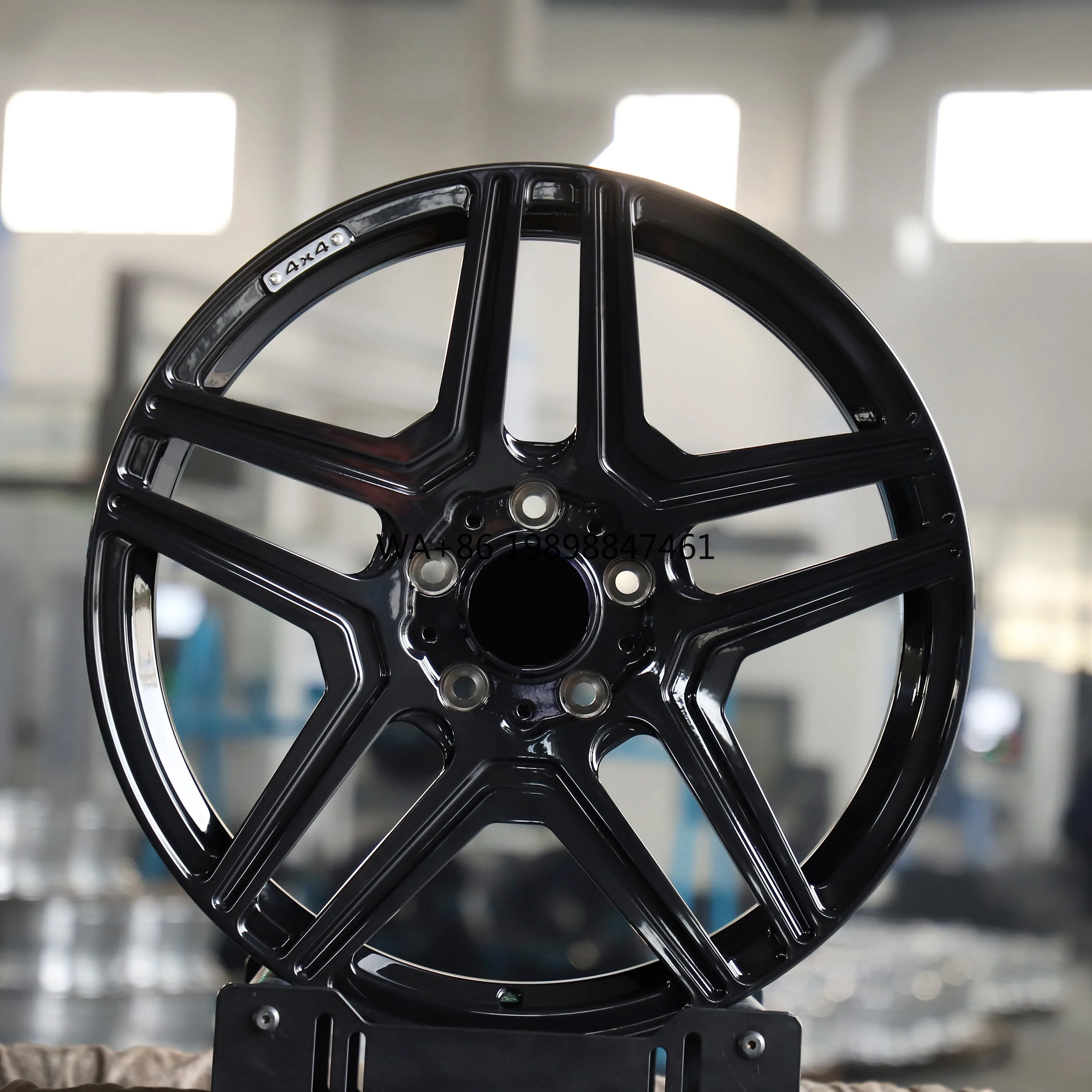 

Chinese Factory's New Forged Racing Car Wheels Lucky Star Design Multi-Spoke Aluminum Gloss Black 4*4 Off-Road Racing Wheels