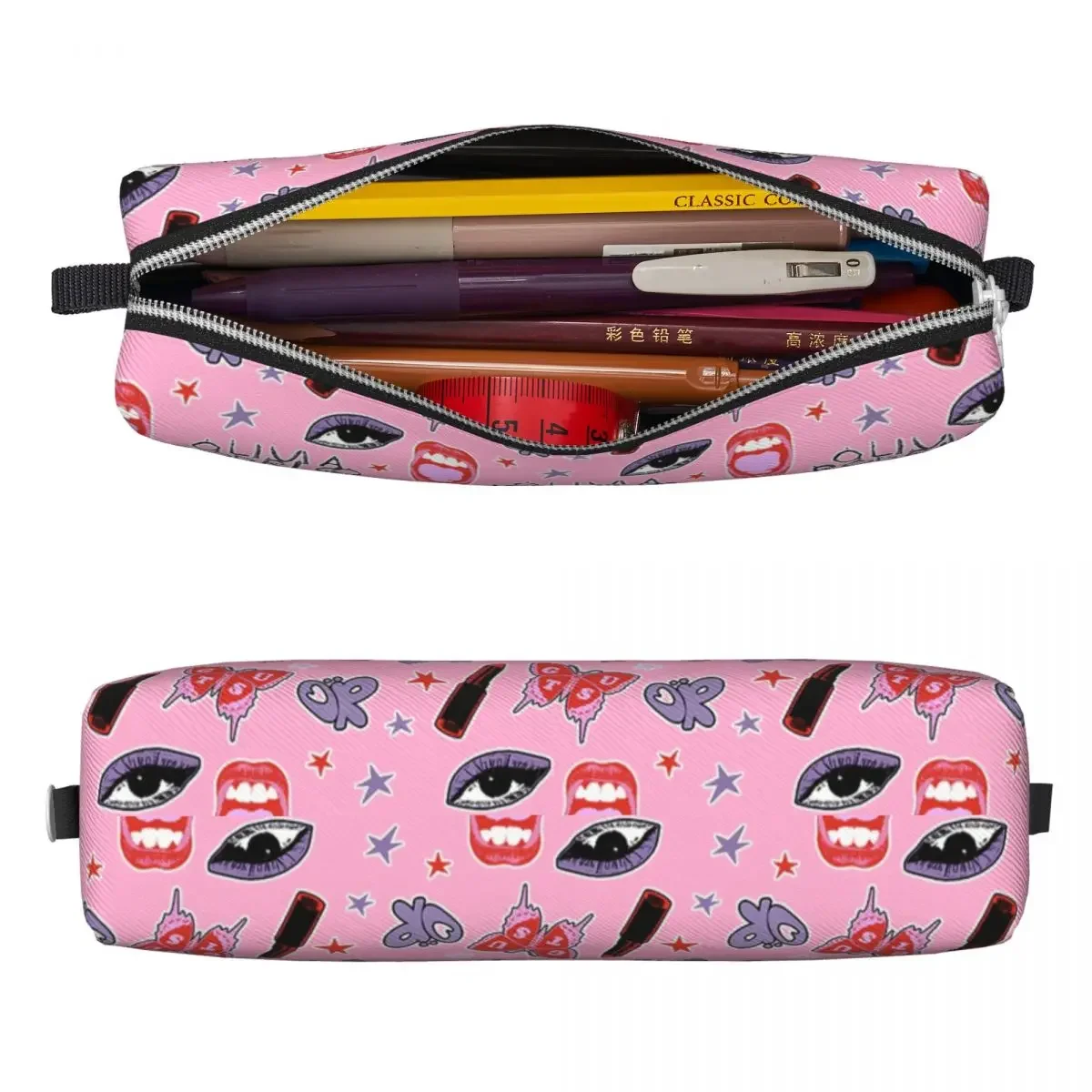 Cool Pencil Case budella Sour Spill Ur Vampire Box School Cases Boy Girl Square Pattern Organizer di cancelleria