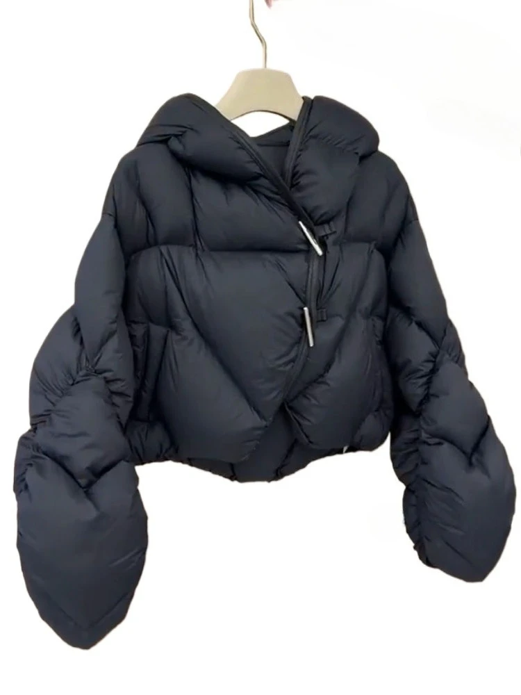 

Women 2025 New Winter Down Jacket White Goose Down Coat Soft Warm Puffer Short Outerwear Lightweight Fashion Casual Coat