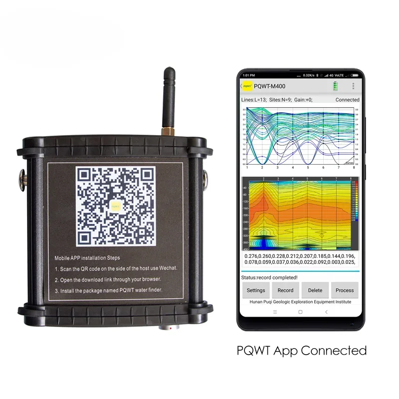 High QualityNew for PQWT-M400 Mobile App Geophysical Equipment 400m Underground Water Well Drilling Fresh Ground Water Detector