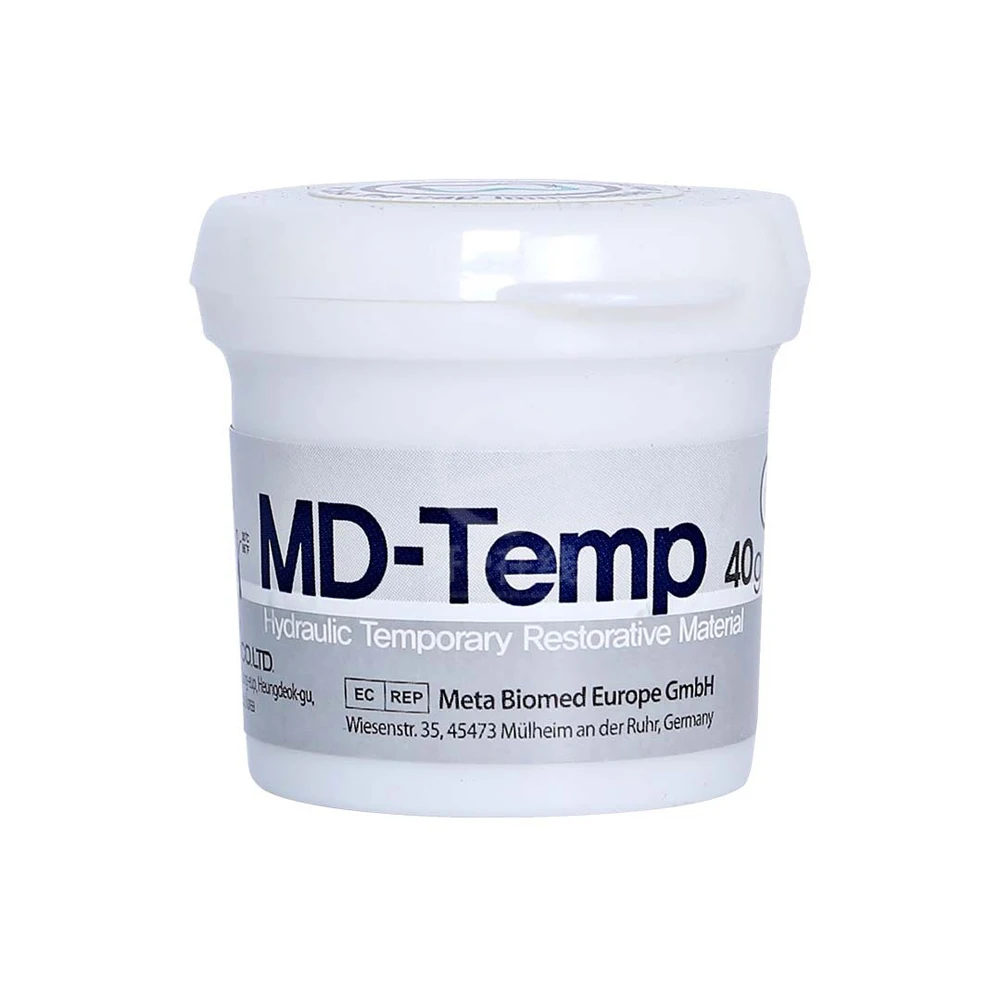 MD Temp Dental Temporary Filling Material Teeth Cavity Restorative Hydraulic Products Sealing Dentist Tools White Meta Biomed