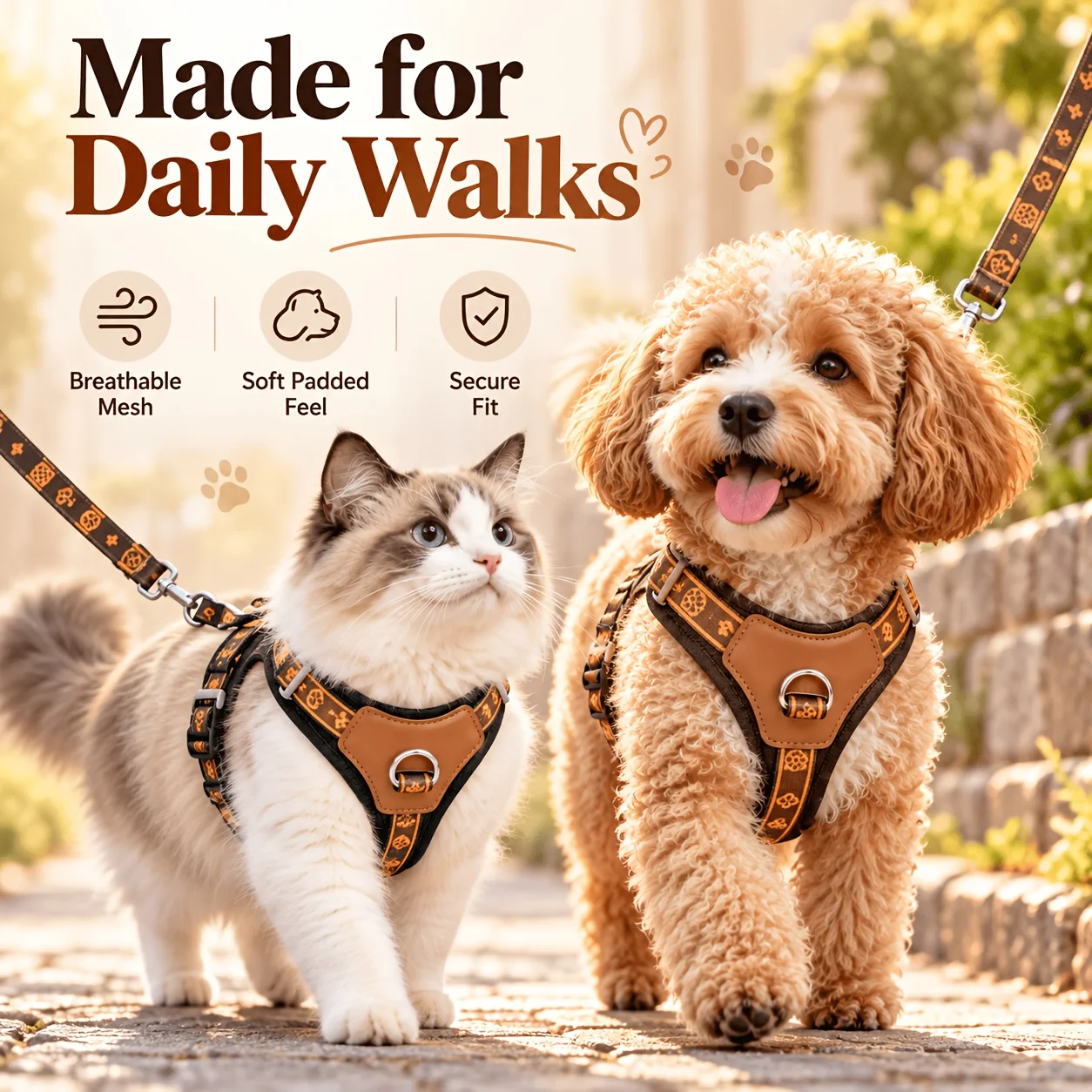 Adjustable pet chest strap  suitable for cats and small and medium-sized dogs