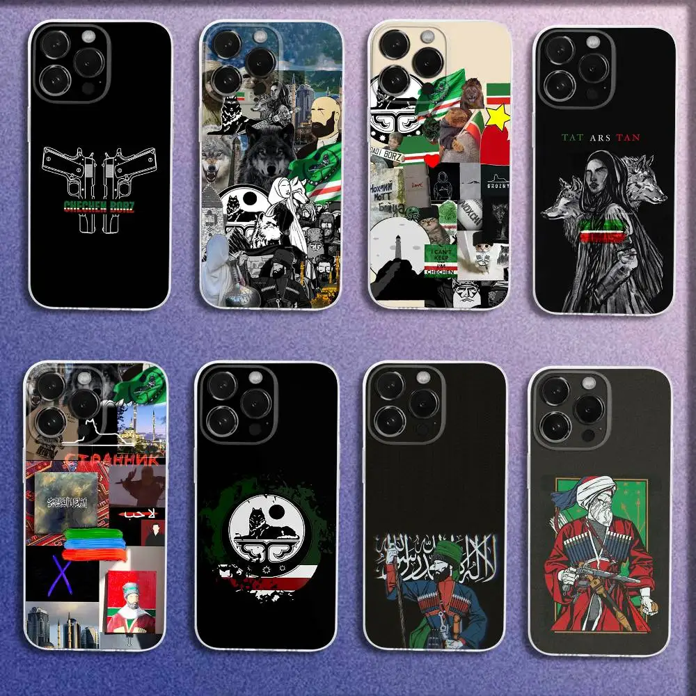

Wolf Chechen Coat Of Arms Phone Case For iPhone 16,15,14,13,12,11 Plus,Pro,Max,XR,XS,Plus,E,Mini Transparent Cover