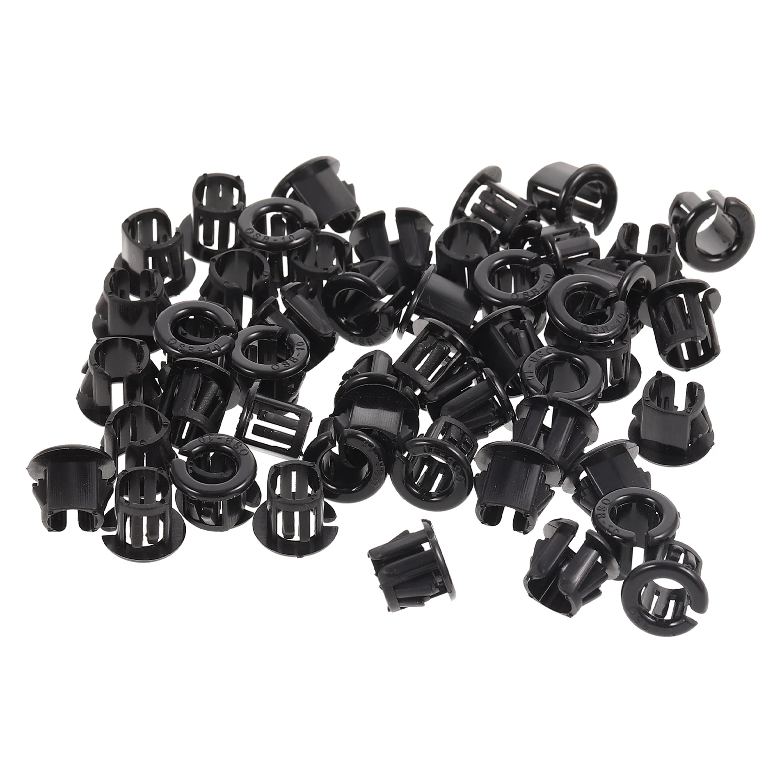 

50pcs Snap Bushing PA66 Cable Mounting Grommet Hole Plug Wear Resistant Vibration Absorbing Easy Install Round