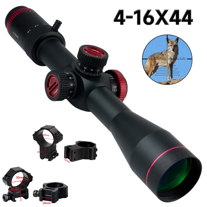 

4-16X44 Airsoft Sight FFP Red Green Optical Sight Sniper Riflescope Tactical First Focal Plane Hunting Riflescope