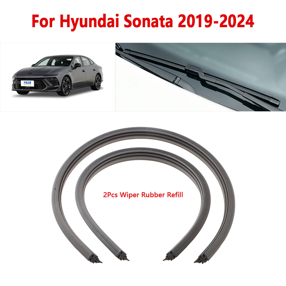 

For Hyundai Sonata 2019 2020 2021 2022 2023 2024 Wiper Refill Rubber Strip 18" 26" Car Wiper Accessories 1Pair