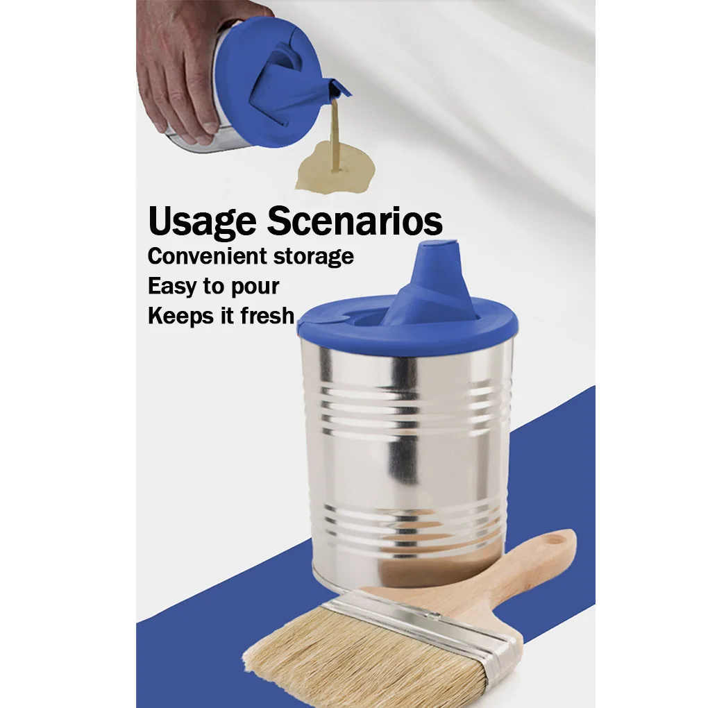 New Retractable Spout with Collapsible Spout with Ventilation Hole Paint Pouring Supplies Paint Can Lid for Paint Storage Sealed